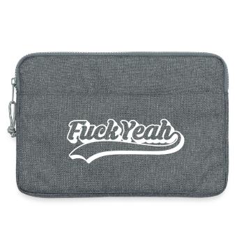 Retro Style 'Fuck Yeah' Script - Sacoche pour ordinateur portable 13 pouces - gris chiné - Devant