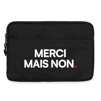 Merci mais non - Sacoche pour ordinateur portable 13 pouces - noir - Devant