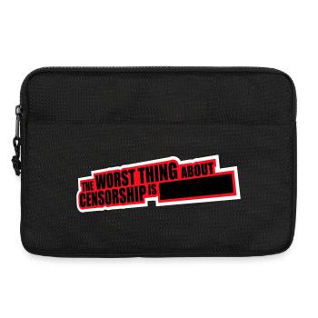 The Worst Thing About Censorship Is Lustig Ironie - Laptoptasche 13" - Schwarz - Vorne