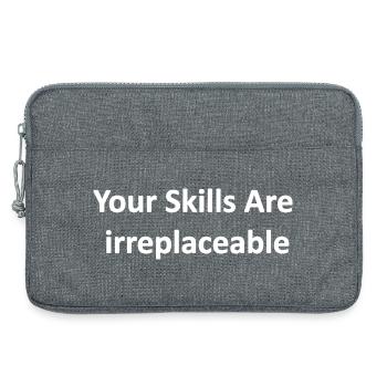 Anti-KI Anti-Maschinelles Lernen sagt Nein zu KI Stoppt KI - Laptoptasche 13" - Grau meliert - Vorne