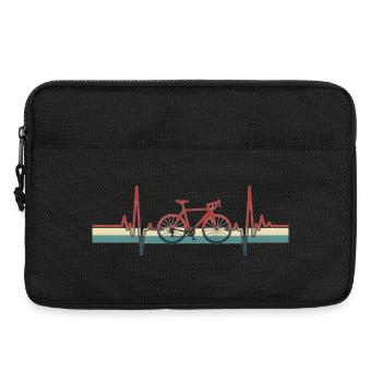Cycling Heartbeat Cycling Love Cycling Cycling - Laptop bag 13" - black - Front
