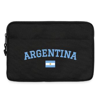 Design du drapeau argentin bleu - Sacoche pour ordinateur portable 13 pouces - noir - Devant