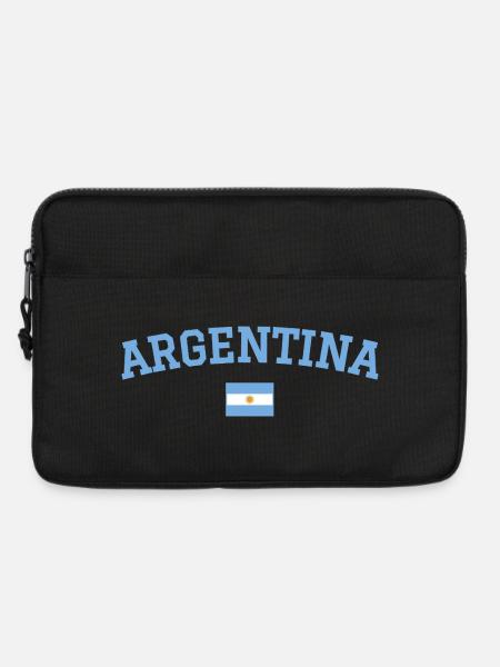 Argentinien Flagge Design Blau - Laptoptasche 13" - Schwarz