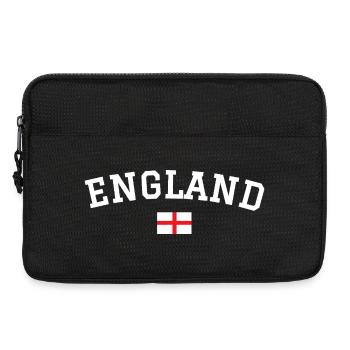 England Flagge Design Weiss - Laptoptasche 13" - Schwarz - Vorne
