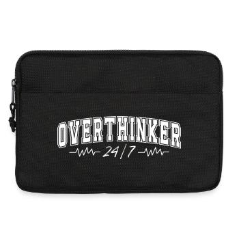 Überdenker 24/7 Herzschlag Overthinker Geschenk - Laptoptasche 13" - Schwarz - Vorne