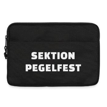 Sektion Pegelfest – Für kollektive Feierkultur. - Laptoptasche 13" - Schwarz - Vorne