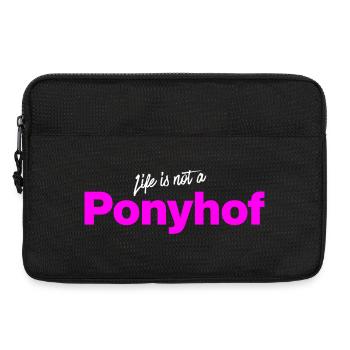La vie n’est pas une ferme de poneys, drôle de dicton, sarcasme - Sacoche pour ordinateur portable 13 pouces - noir - Devant