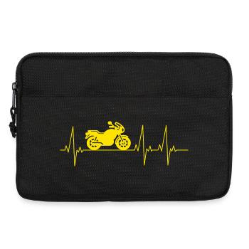 Motorcycle Heartbeat Ekg - Laptop bag 13" - black - Front