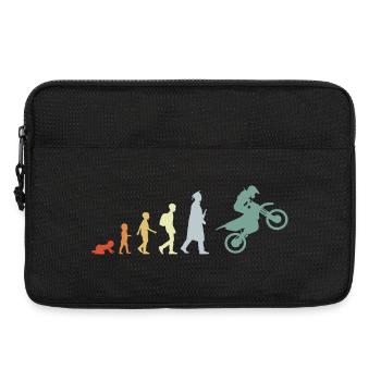 De l’enfant à l’évolution du pilote de motocross - Sacoche pour ordinateur portable 13 pouces - noir - Devant