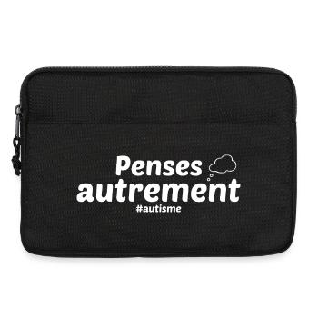 Penses autrement autisme - Sacoche pour ordinateur portable 13 pouces - noir - Devant
