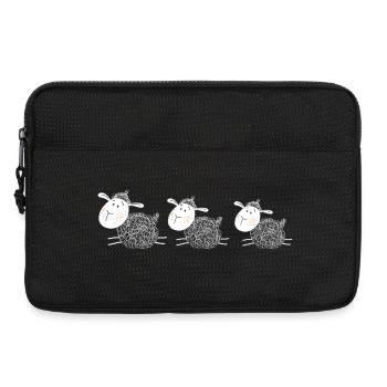 Three sheep are best friends - sheep - lamb - Laptop bag 13" - black - Front