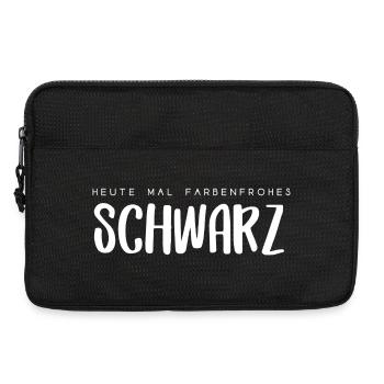Farbenfrohes Schwarz Typo - Laptoptasche 13" - Schwarz - Vorne