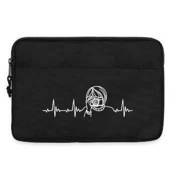 Photographe Heartbeat avec appareil photo - Sacoche pour ordinateur portable 13 pouces - noir - Devant