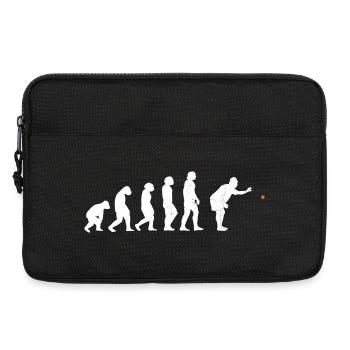 Pétanque évolution cadeau humour pour bouliste - Sacoche pour ordinateur portable 13 pouces - noir - Devant