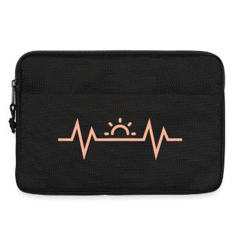 Battement de cœur Soleil - Sacoche pour ordinateur portable 13 pouces - noir - Devant
