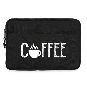 Coffee Cafe Kaffee Liebe Gastro Bar Bistro Symbol - Laptoptasche 13" - Schwarz - Vorne