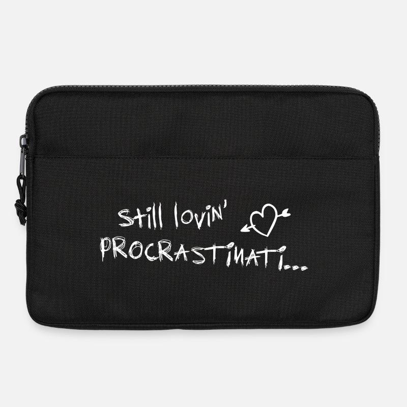 still lovin procrastination weiß - Laptoptasche 13" - Schwarz