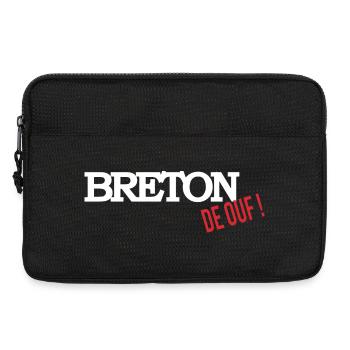 Breton de ouf - Sacoche pour ordinateur portable 13 pouces - noir - Devant
