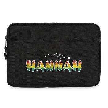 Prénom Hannah Nom de jeune fille Cadeau - Sacoche pour ordinateur portable 13 pouces - noir - Devant