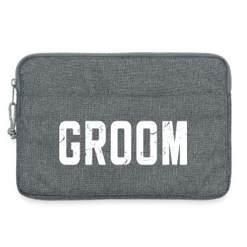 Bräutigam Cool Matching Paar Hochzeitsfeier Hochzeit - Laptoptasche 13" - Grau meliert - Vorne