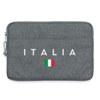 Drapeau de l’Italie, fierté italienne - Sacoche pour ordinateur portable 13 pouces - gris chiné - Devant
