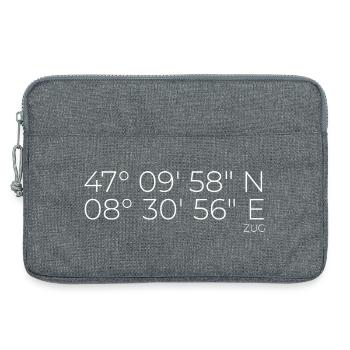 Train coordinates - Laptop bag 13" - heather grey - Front