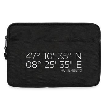 Koordinaten Hünenberg - Laptoptasche 13" - Schwarz - Vorne