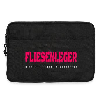 Fliesenleger Design - Laptoptasche 13" - Schwarz - Vorne