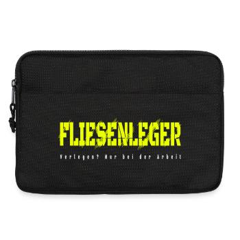 Fliesenleger Design - Laptoptasche 13" - Schwarz - Vorne