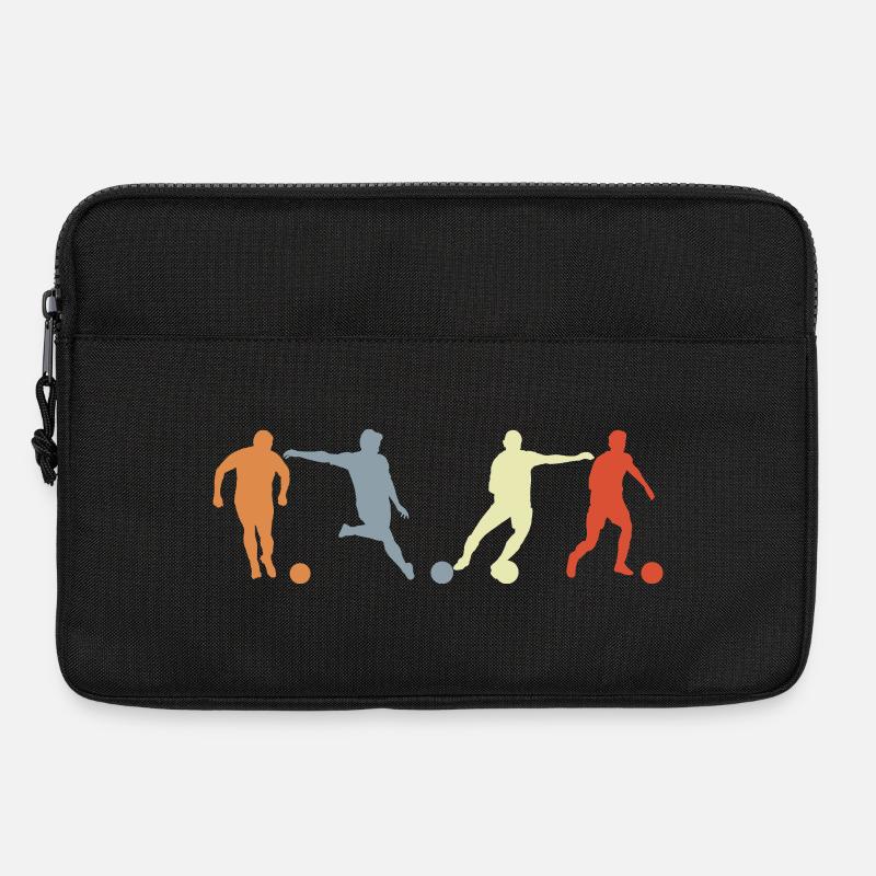 Fußballspieler Zeichnung - Laptoptasche 13" - Schwarz