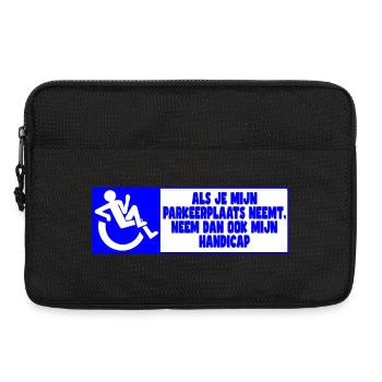 My parking space, therefore also my handicap! - Laptop bag 13" - black - Front