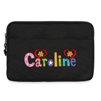 Nom de Caroline personnalisé - Sacoche pour ordinateur portable 13 pouces - noir - Devant