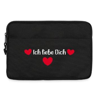 rotes Herz rot Herzen rot Herz Geschenk - Laptoptasche 13" - Schwarz - Vorne