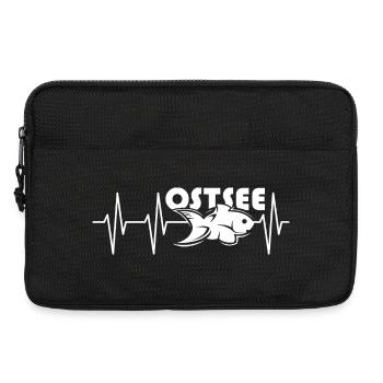 Ostsee Fisch Puls Fische Symbol See Meer Icon Logo - Laptoptasche 13" - Schwarz - Vorne