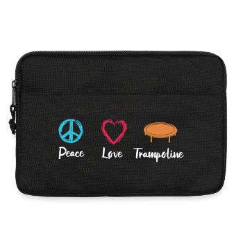 Frieden Liebe Trampolin - Laptoptasche 13" - Schwarz - Vorne