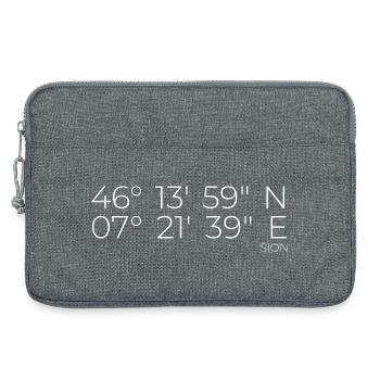 Koordinaten Sion Schweiz - Laptoptasche 13" - Grau meliert - Vorne