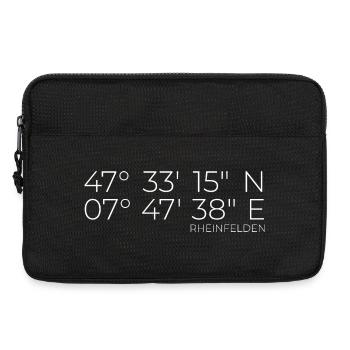 coordinates Rheinfelden, Switzerland - Laptop bag 13" - black - Front