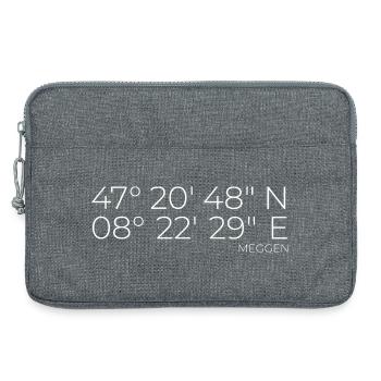 Koordinaten Meggen Luzern Schweiz - Laptoptasche 13" - Grau meliert - Vorne