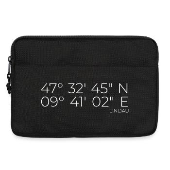Koordinaten Lindau Bodensee - Laptoptasche 13" - Schwarz - Vorne