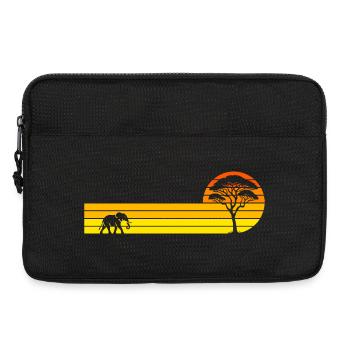 Coucher de soleil africain - Sacoche pour ordinateur portable 13 pouces - noir - Devant