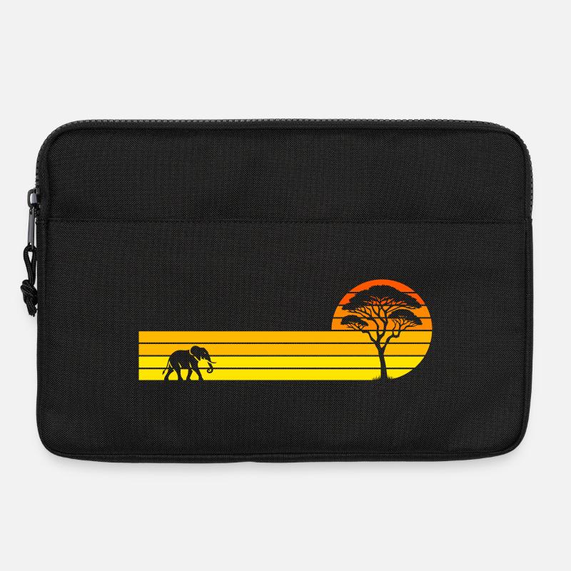 Afrikanischer Sonnenuntergang - Laptoptasche 13" - Schwarz