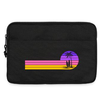 Beach sunset - Laptop bag 13" - black - Front