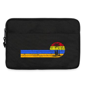 Vintage beach sunset - Laptop bag 13" - black - Front