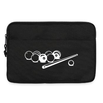 Billardkugeln Zeichnung - Laptoptasche 13" - Schwarz - Vorne