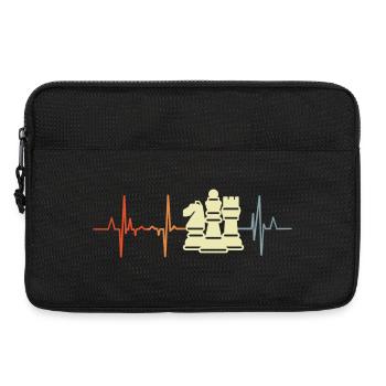 Schachfiguren Kardiogramm - Laptoptasche 13" - Schwarz - Vorne