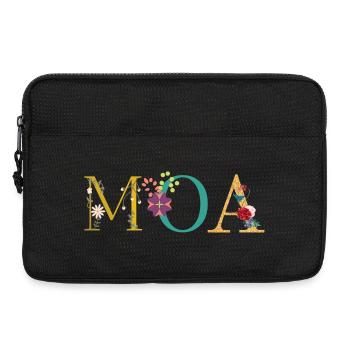 MOA Name Decorated with Flowers - Laptop bag 13" - black - Front