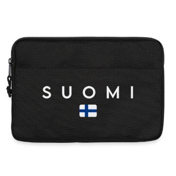 Flag of Finland, Finnish pride - Laptop bag 13" - black - Front