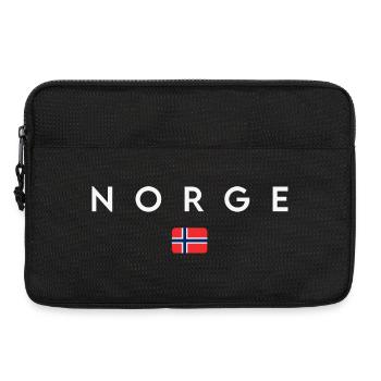 Norwegische Flagge, Norwegischer Stolz - Laptoptasche 13" - Schwarz - Vorne