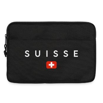 Flag of Switzerland, Swiss pride - Laptop bag 13" - black - Front
