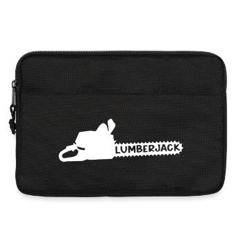Motif de bûcheron avec silhouette de hache - Sacoche pour ordinateur portable 13 pouces - noir - Devant
